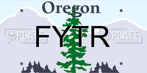 FYTR Oregon License Plate