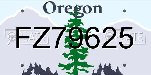 FZ79625 Oregon License Plate