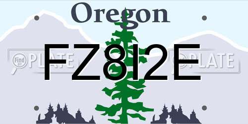 FZ8I2E Oregon License Plate