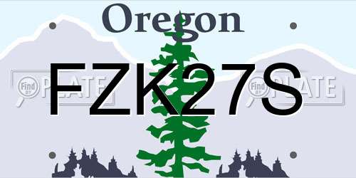 FZK27S Oregon License Plate