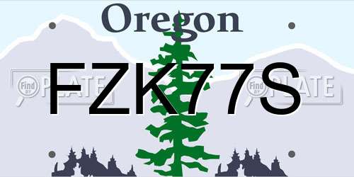 FZK77S Oregon License Plate