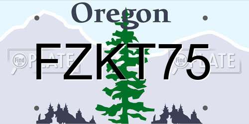 FZKT75 Oregon License Plate