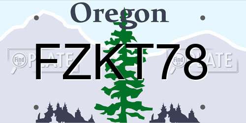 FZKT78 Oregon License Plate