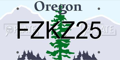 FZKZ25 Oregon License Plate