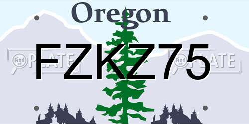 FZKZ75 Oregon License Plate