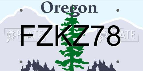 FZKZ78 Oregon License Plate
