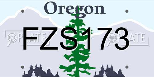 FZS173 Oregon License Plate