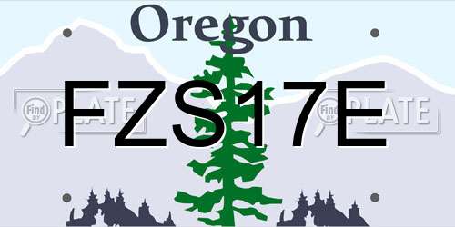 FZS17E Oregon License Plate