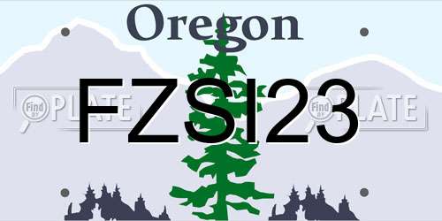 FZSI23 Oregon License Plate