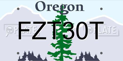 FZT30T Oregon License Plate