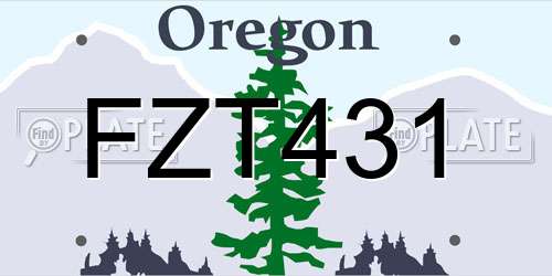 FZT431 Oregon License Plate
