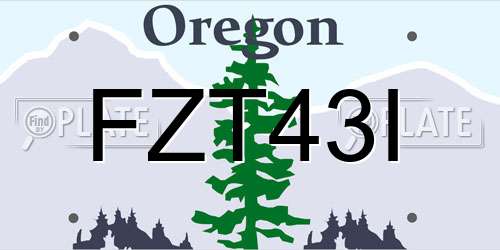 FZT43I Oregon License Plate