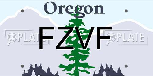FZVF Oregon License Plate
