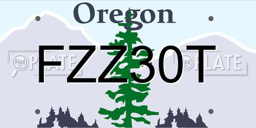 FZZ30T Oregon License Plate
