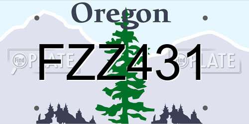 FZZ431 Oregon License Plate