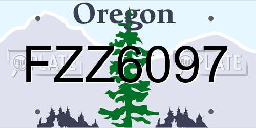 FZZ6097 Oregon License Plate