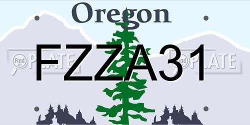 FZZA31 Oregon License Plate