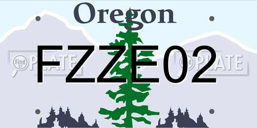 FZZE02 Oregon License Plate