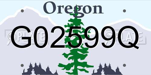 G02599Q Oregon License Plate