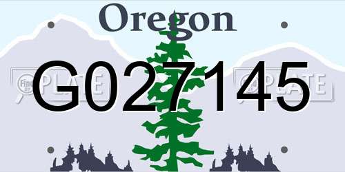 G027145 Oregon License Plate