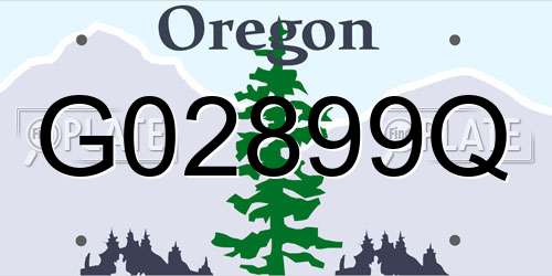 G02899Q Oregon License Plate
