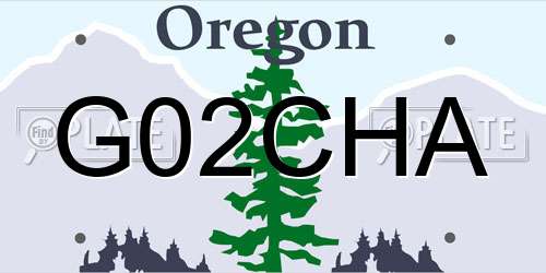 G02CHA Oregon License Plate