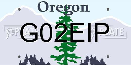 G02EIP Oregon License Plate