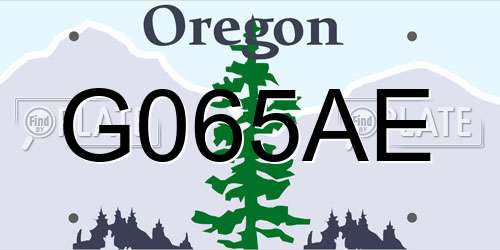 G065AE Oregon License Plate