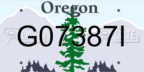 G07387I Oregon License Plate