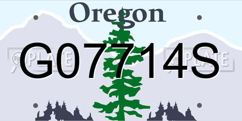 G07714S Oregon License Plate