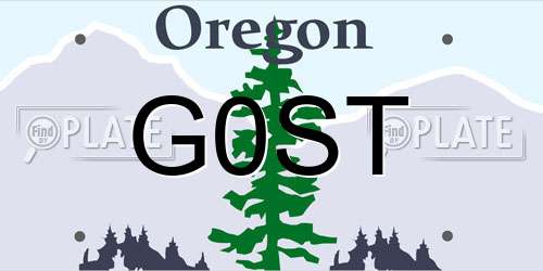 G0ST Oregon License Plate
