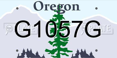 G1057G Oregon License Plate