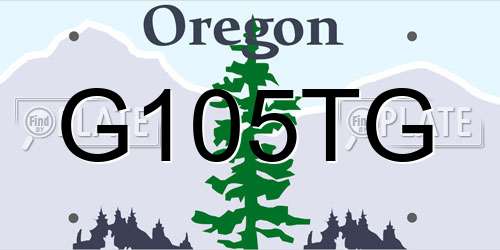G105TG Oregon License Plate