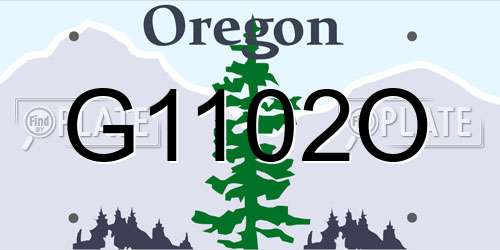 G1102O Oregon License Plate