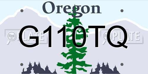 G110TQ Oregon License Plate