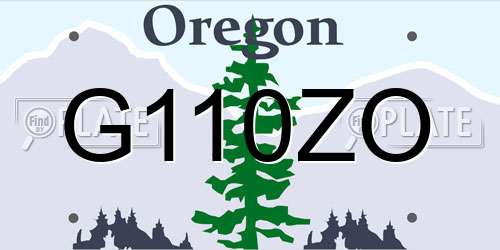 G110ZO Oregon License Plate