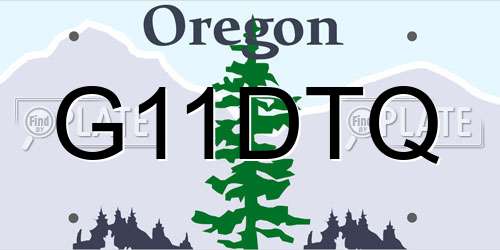 G11DTQ Oregon License Plate