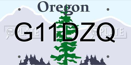 G11DZQ Oregon License Plate