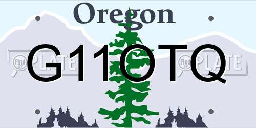 G11OTQ Oregon License Plate