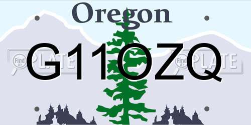 G11OZQ Oregon License Plate