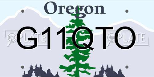 G11QTO Oregon License Plate