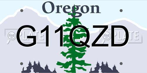 G11QZD Oregon License Plate