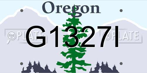 G1327I Oregon License Plate