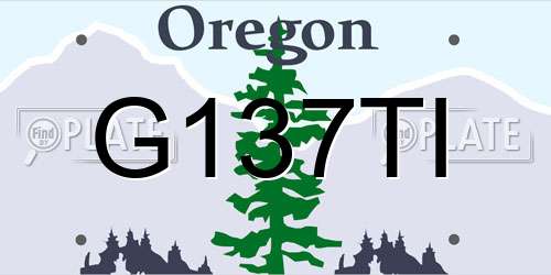 G137TI Oregon License Plate