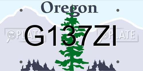 G137ZI Oregon License Plate