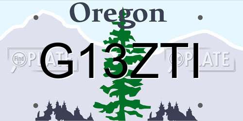 G13ZTI Oregon License Plate