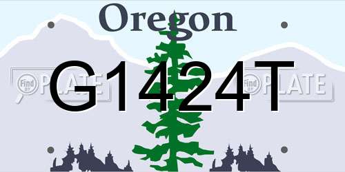 G1424T Oregon License Plate
