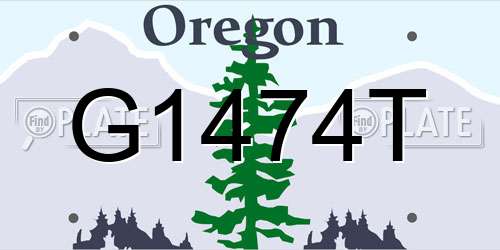 G1474T Oregon License Plate