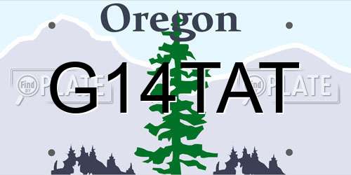 G14TAT Oregon License Plate