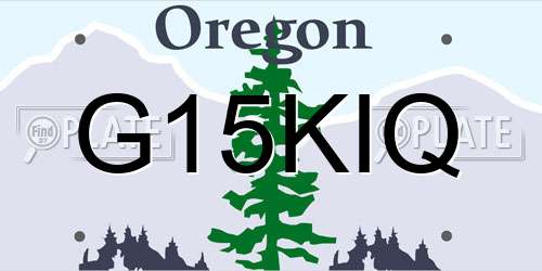 G15KIQ Oregon License Plate